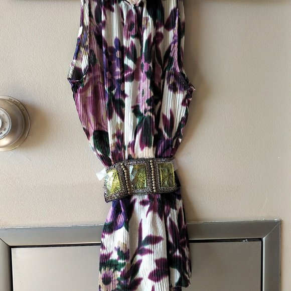 ELIE TAHARI floral top 100% silk - Xsmall petite - Picture 3 of 11